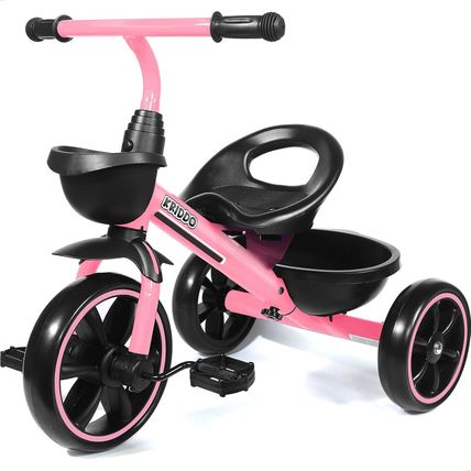 KRIDDO Tricycle for 2-5 Year Olds - Pink Toddler Trike with Gift for 24 Month to