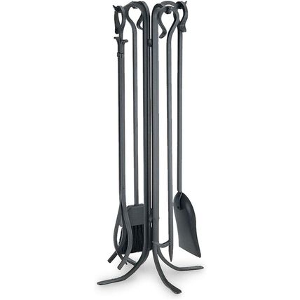 Pilgrim 18002 5 Piece Forged Hearth Tool Set - 33" Tall Black