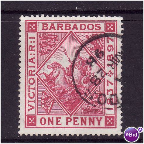 Barbados 1916 sg 181 1/4d Deep Brown Fine used