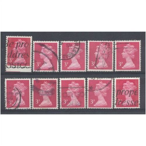 BULK STOCK.3p Bright Magenta x 10.Type Unchecked.Fine Used.nb12d