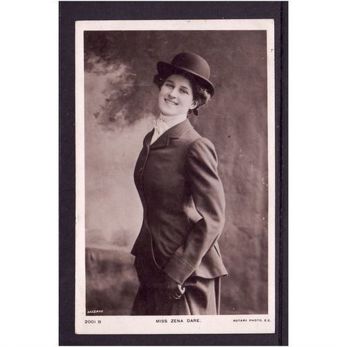 MISS ZENA DARE ROTARY PHOTOGRAPHIC SERIES 1906 USED