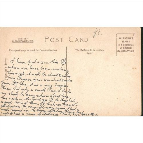 Valentine's Vintage British Postcard - Bognor, Sussex