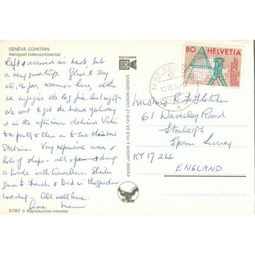 Switzerland PC 1988 - Geneve-Cointrin - Aeroport Intercontinental - 5767