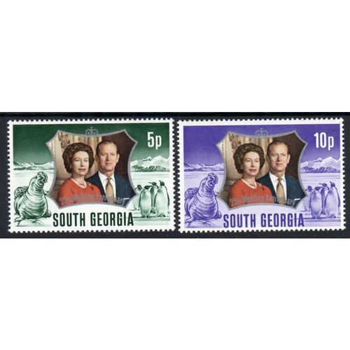 South Georgia Sg36-37 1972 RSW Set MNH (G45)