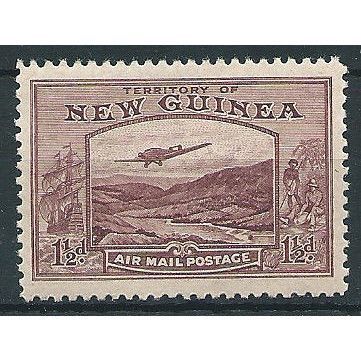 New Guinea 1939 SG214 1 1/2d Claret Fine Mounted Mint ... .