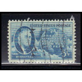 Used 933 5c Franklin Roosevelt Fine KA7949
