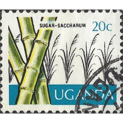 UGANDA, Sugar cane, blue 1975, 20c