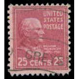 Used 829 25c William McKinley Barely Clears M08106