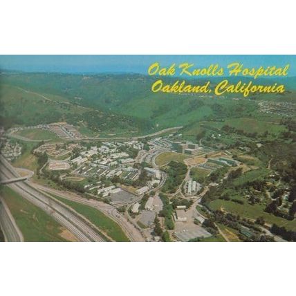 Oak Knolls Hospital Calafornia Aerial Birds Eye Postcard