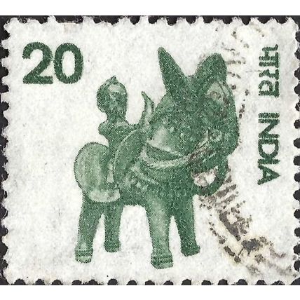 INDIA, Toy Horse, green-grey 1975, 20paisa
