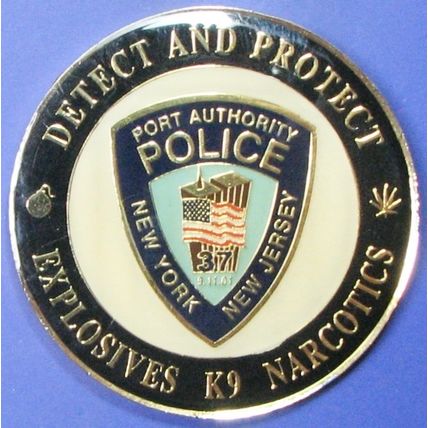 NY & NJ Port Authority K-9 Unit. Challenge Coin. 1.75". 53b.