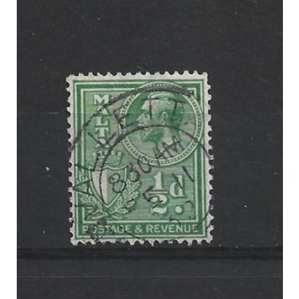 Malta.SG194 1/4d Yellow-Green.Fine Used.Apr25v