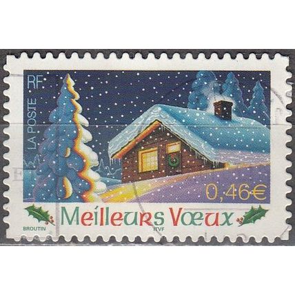 France 2002 Michel 3672 O Cote (2008) 1.20 € Chalet sous la neige Cachet rond