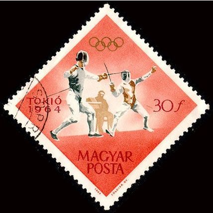 Hungary 1964 Olympic Games 30f Used Stamp Sport Fencing