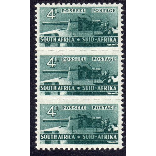 South Africa 1942 Sg103 4d Slate-Green lightly m/mint unit of 3(G23)