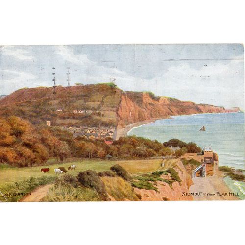 Salmon Postcard Sidmouth from Peak Hill AR Quinton