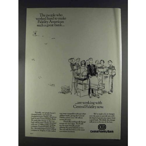1980 Central Fidelity Bank Ad - People Who Worked Hard