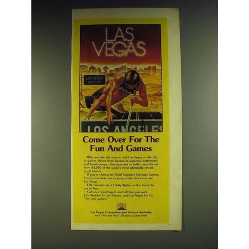 1984 Las Vegas Convention and Vistors Authority Ad - Come over for the fun