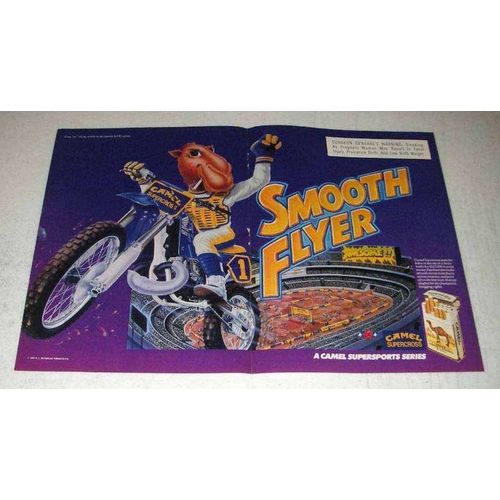 1991 2-page Camel Cigarettes Ad - Joe Camel - Smooth Flyer