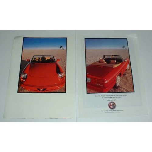 1991 2-page Alfa Romeo Spider Car Ad - Need to Know!