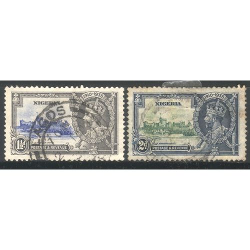 Nigeria 1935 - SG30/31 - 1½d & 2d - KGV Silver Jubilee - used