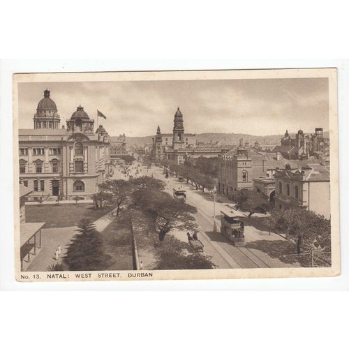 West Street Durban Natal South Africa Postcard 13