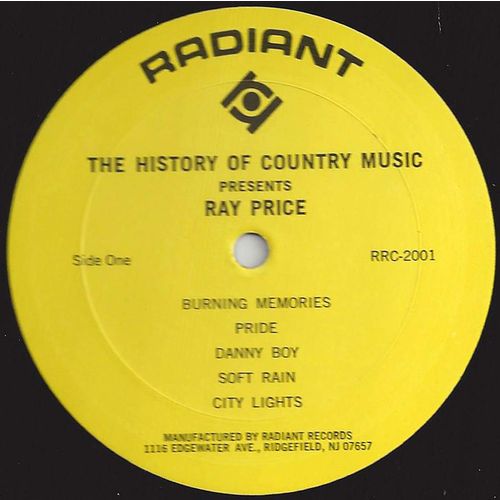 Radiant LP #RRC 2001 "History Of Country Music" - Ray Price