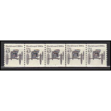 2124 4.9c Buckboard Very Fine MNH Dry Gum PNC 3/5 X0203