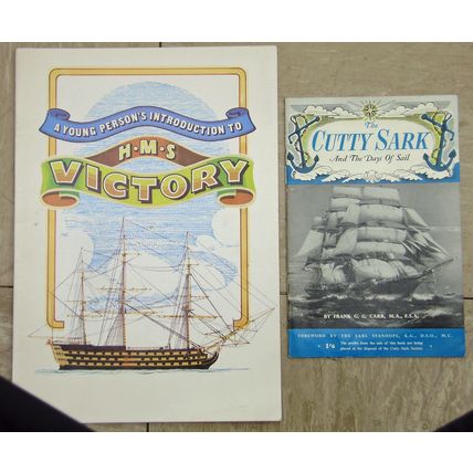 VINTAGE Ships, HMS VICTORY (Young persons) & CUTTY SARK Booklets x two L8