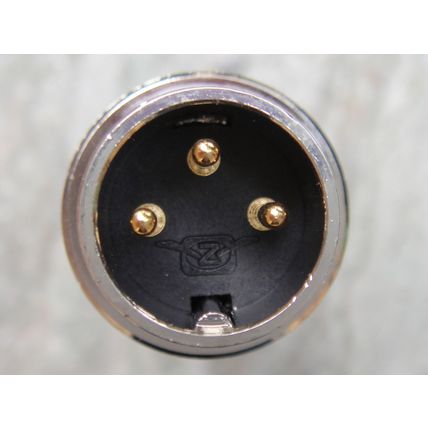 DIN Plug, Locking, 3 Pin, Metal Cased. NOS Professional Quality Big Amp or Mic ?