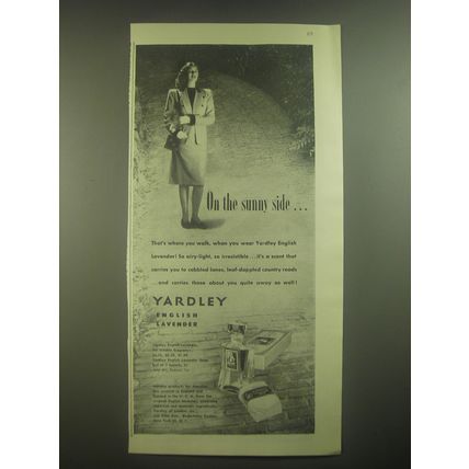 1945 Yardley English Lavender Advertisement - On the sunny side