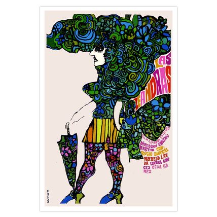 Movie Poster for Spanish film"Las LEANDRAS"Rocio Durcal.Spain.Flowerly art.Decor