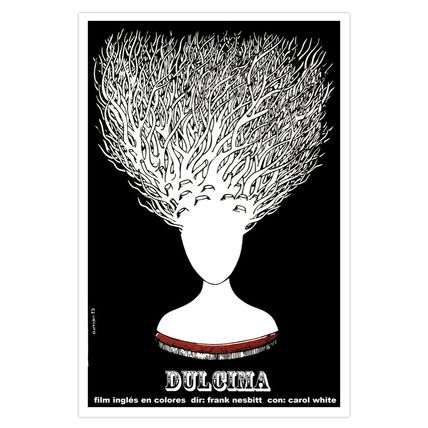 Spanish movie Poster 4 British film"DULCIMA"Hair Salon.Forest growing from Head.