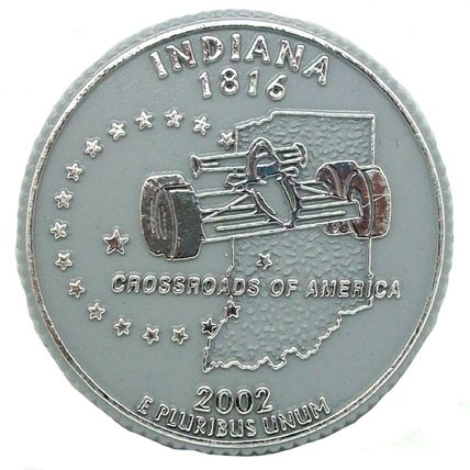Indiana State Quarter Fridge Magnet