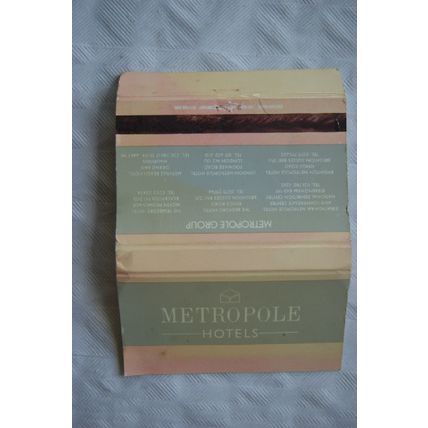 Matchbook Cover Metropole Hotels