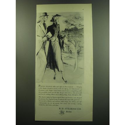 1949 R.H. Stearns Town and Country Clothes Ad - Easter on Commonwealth Avenue