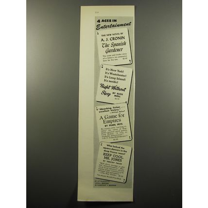 1950 Little, Brown & Company Books Ad - The Spanish Gardener by A.J. Cronin