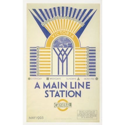 Victoria Tube Underground Station London Advertising Postcard