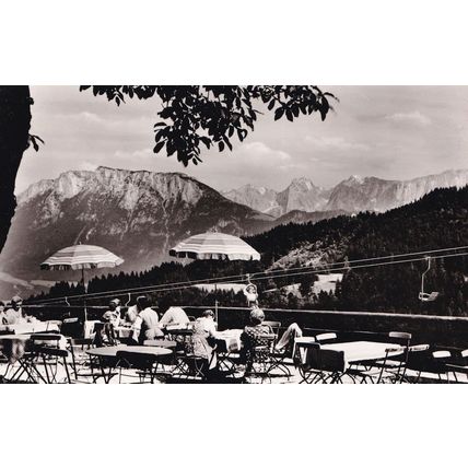Diners Terrace AM Oberaudorf Inn Berggasthof Real Photo Postcard