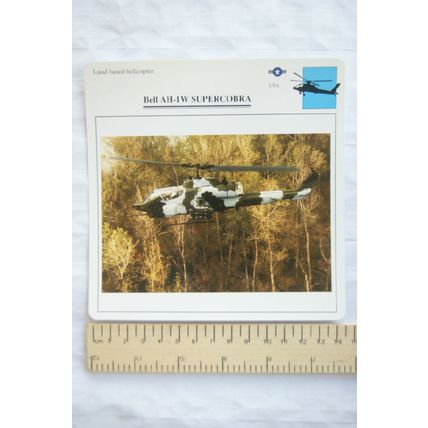 Bell AH-1W Supercobra - USA - Land Based Helicopter - Collectors Club Card