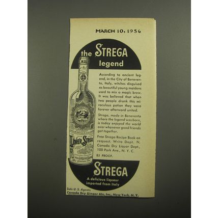 1956 Strega Liqueur Ad - The Strega legend