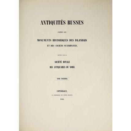 Antiquites russes d'apres les monuments historiques. Ancient book in French