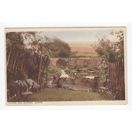 Evans Bakery Tea Garden Elham Postcard Kent