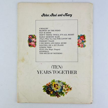 Best of Peter Paul & Mary Ten Years Together Song Book Paperback Illustrated