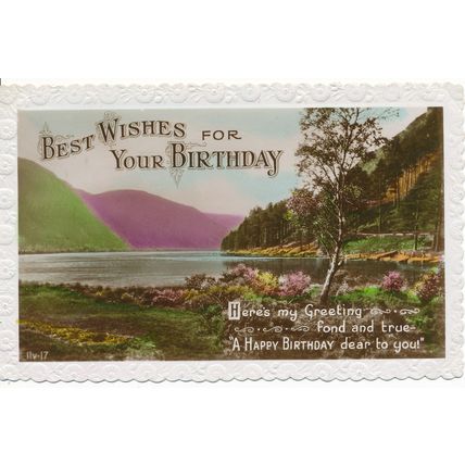 PC17356 Greetings. Best Wishes for Your Birthday. Art Photo. RP. 1938