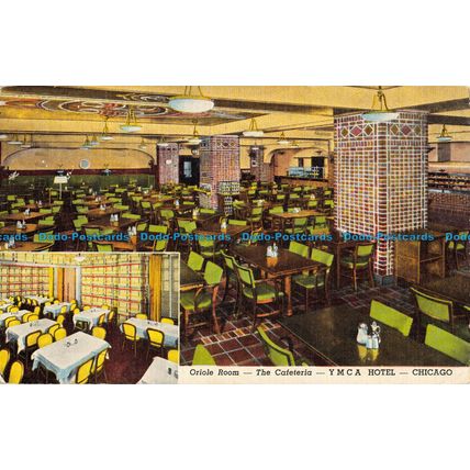 R054384 Oriole Room. The Cafeteria. YMCA Hotel Chicago. 1957
