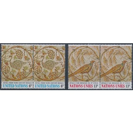 United Nations Art: Pairs - UN New York 1969 - NM H - MiNr 218/9