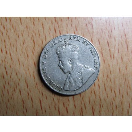 1929 King George v 5 Cents Canada Coin