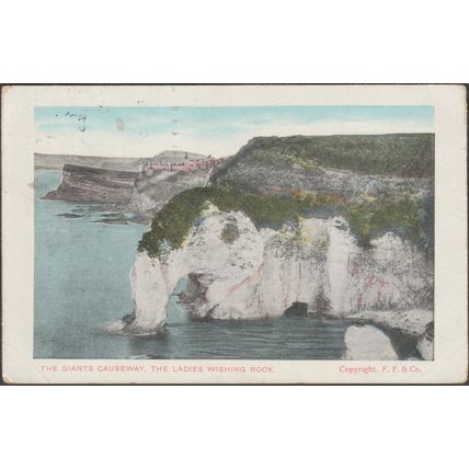 The Ladies Wishing Rock, The Giants Causeway, Antrim, 1905 - Frankel Postcard