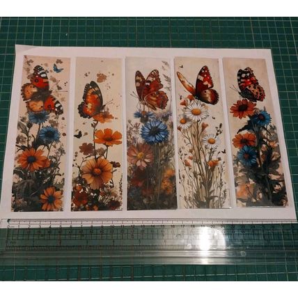 Flower and Butterfly Bookmarks Book Markers Gift For Reader (X5)